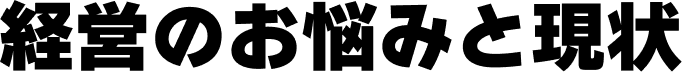 経営のお悩みと現状