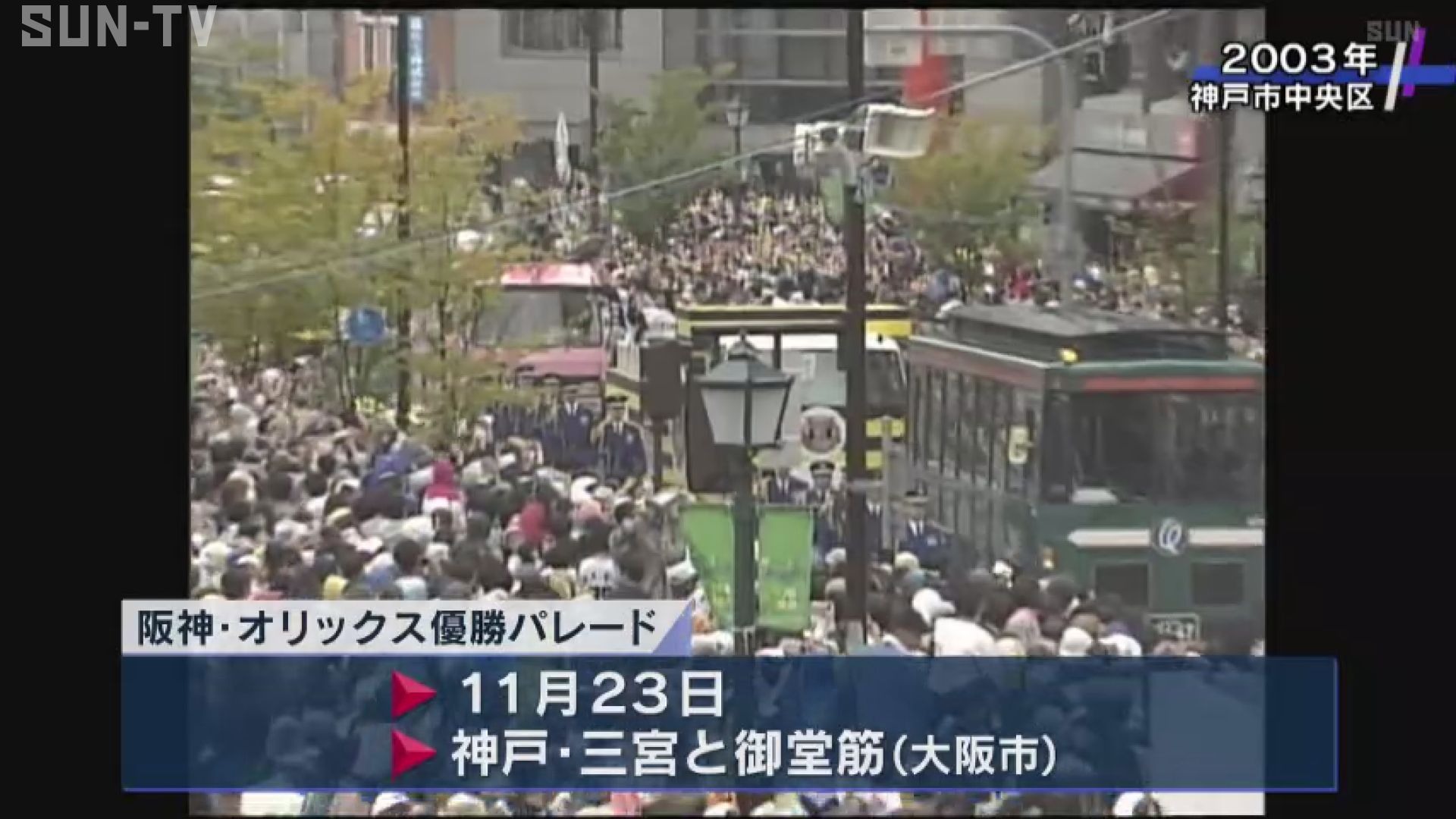 阪神、優勝パレード2003、巨大パネル 阪神、優勝パレード2003、巨大パネル